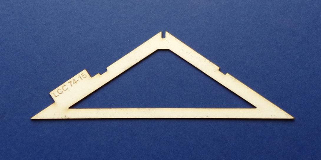 LCC 74-15 O gauge industrial roof support type 2 Roof support structure. Designed to be glued to the back of door panels. Compatible with LCC 74-00.